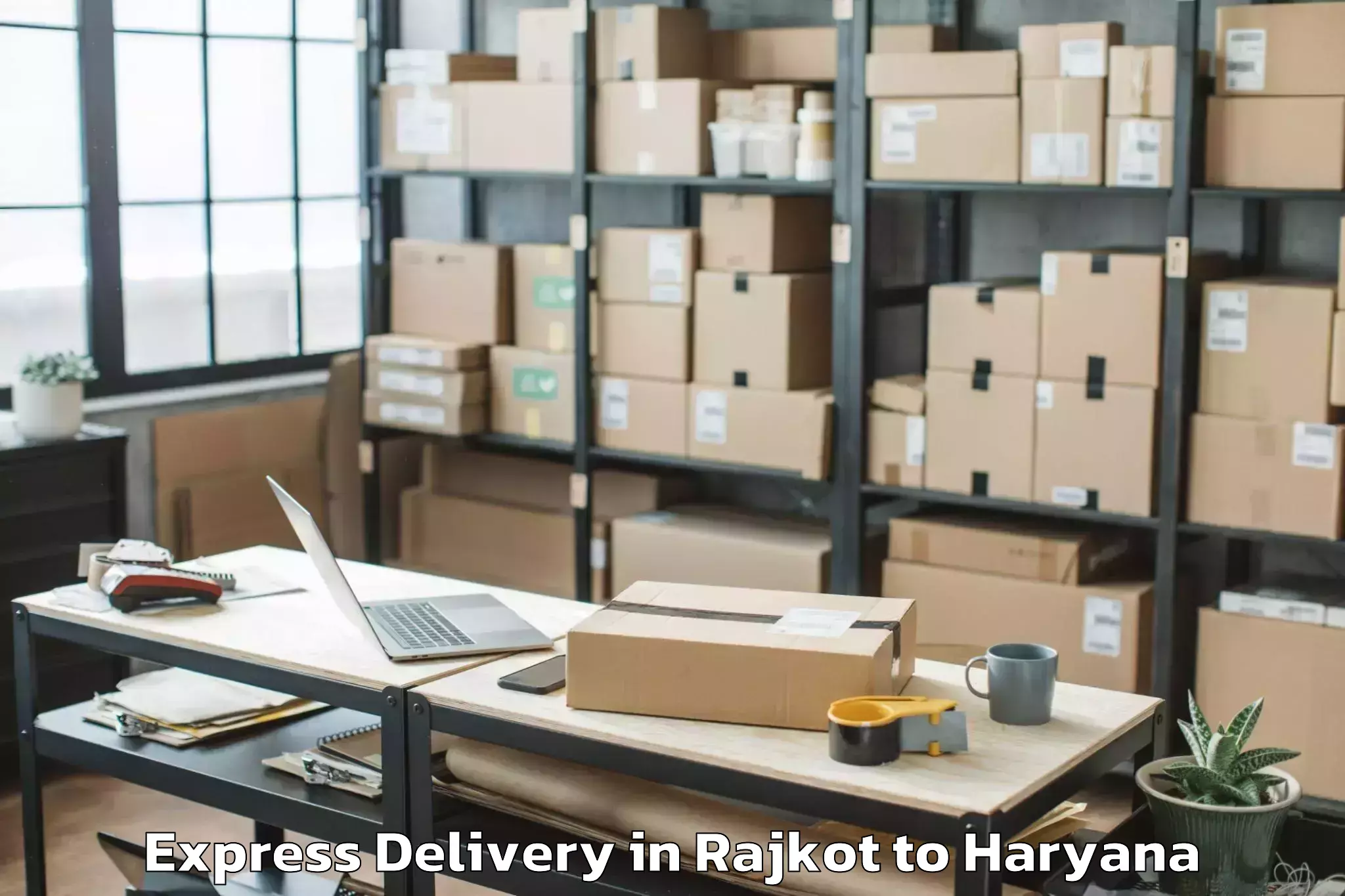 Leading Rajkot to Mahendragarh Express Delivery Provider